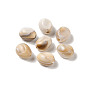 Two Tone Opaque Acrylic Beads, Imitation Gemstone, Oval