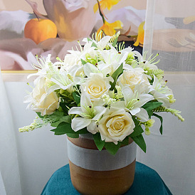 Nordic fake flower simulation flower living room decoration plastic silk flower table flower arrangement flower decoration wedding bouquet