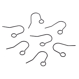 Placage sous vide 304 crochets de boucles d'oreilles en acier inoxydable