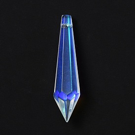 Colgantes de péndulo de cono grande de vidrio transparente, para colgantes de cristal de araña, facetados