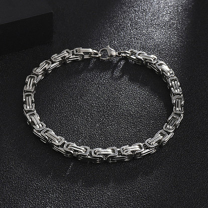 201 Stainless Steel Byzantine Chain Bracelets