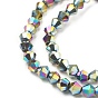 Electroplate Glass Bead Strands, Faceted Bicone