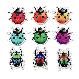 Acrylic Pendants, Ladybird/Beetle
