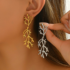 Винтажные серьги-гвоздики из нержавеющей стали с кораллами