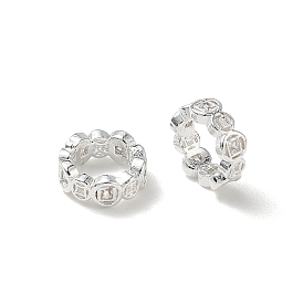 Brass Large Hole Beads, Ring with Copper Cash