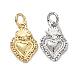 Латунные подвески, долговечный, стойки покрытие, без свинца и без кадмия, сердце прелести