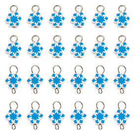 100 шт. 2 стильные подвески и подвески из полимерной глины ручной работы, снежинка, с железной фурнитурой