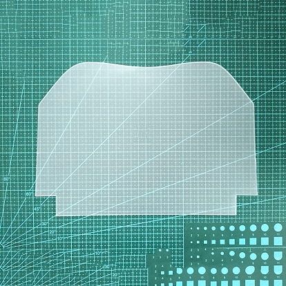 М-образный матовый пластиковый шаблон трафарета для кошелька, инструмент для кошелька с металлической застежкой