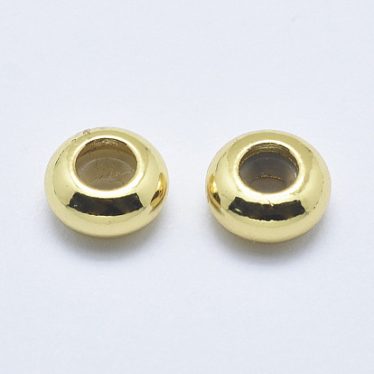 Латунные бусины, с силиконовым, ползунки, рондель, без кадмия, без никеля и без свинца