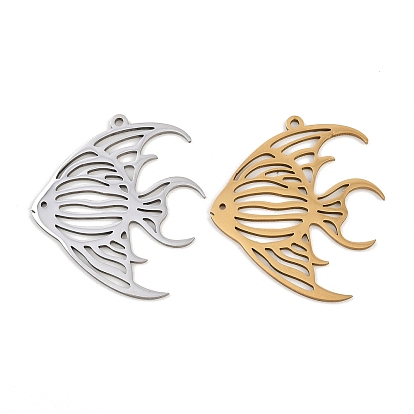 201 подвески из нержавеющей стали, очарование рыбы, лазерная резка