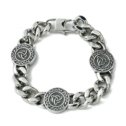 304 Stainless Steel Sailing Knot Cuban Link Chains for Women Men