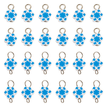 100 шт. 2 стильные подвески и подвески из полимерной глины ручной работы, снежинка, с железной фурнитурой