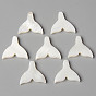 Natural Freshwater Shell Beads, Half Drilled, Mermaid Tail Shape