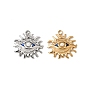 304 Stainless Steel Enamel Pendants, Sun with Evil Eye Charms, with Plastic Imitation Pearl Beads