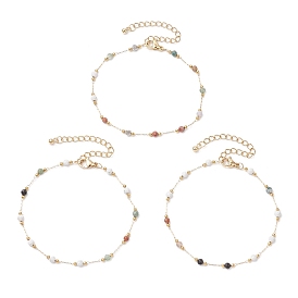 304 женские браслеты-сателлиты из нержавеющей стали, с подвеской