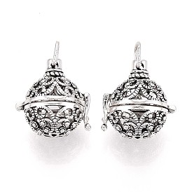 Подвески из латуни, без никеля , для ожерелья, полый круглый