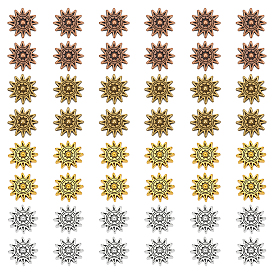 60 шт. 4 цвета тибетские бусины из сплава в форме солнца