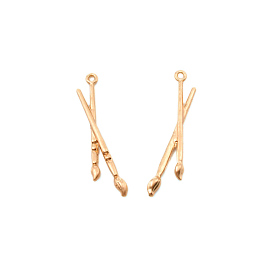 Zinc Alloy Pendants, Paintbrush Shape