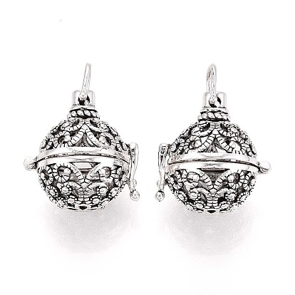 Подвески из латуни, без никеля , для ожерелья, полый круглый