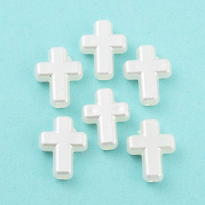 Бусина из искусственного жемчуга из абс-пластика, крестик