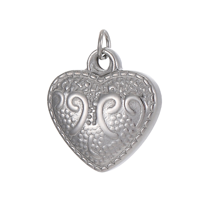 304 подвески из нержавеющей стали, сердце прелести, с целью перехода в кольце