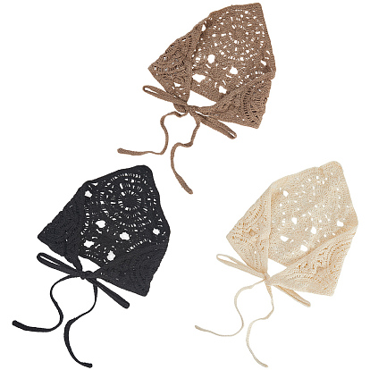 3 шт. 3 цвета полиэстеровый трикотажный треугольный платок, для летних путешествий и фотографии, Вязание, повязки