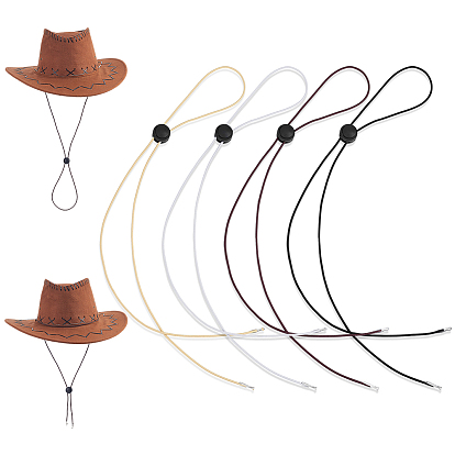 4шт полиэстеровый эластичный шнур, с пластиковыми пружинными шнуровыми замками