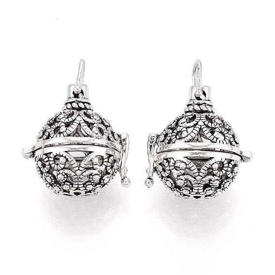 Подвески из латуни, без никеля , для ожерелья, полый круглый