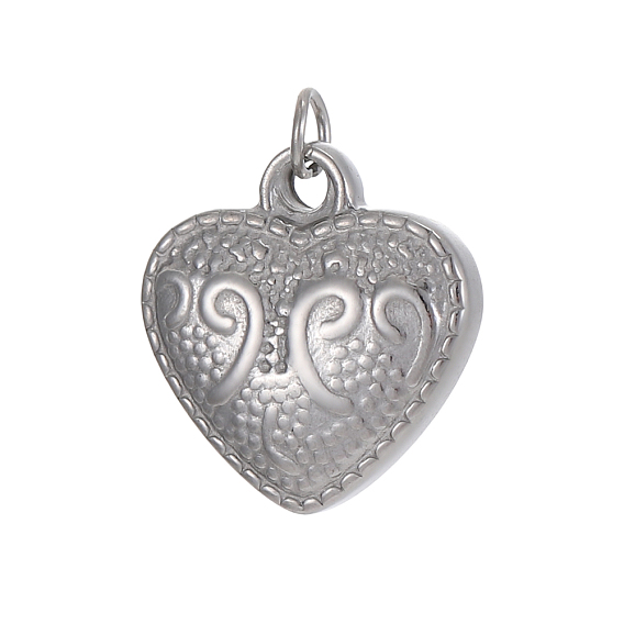 304 подвески из нержавеющей стали, сердце прелести, с целью перехода в кольце