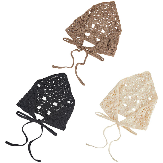 3 шт. 3 цвета полиэстеровый трикотажный треугольный платок, для летних путешествий и фотографии, Вязание, повязки