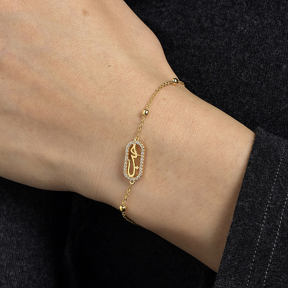 Браслеты из латунных овальных звеньев, спутниковые цепи браслеты для женщин, с кубического циркония