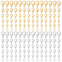 120Pcs 10 Styles Zinc Alloy Lobster Claw Clasps, Parrot Trigger Clasps, Cadmium Free & Lead Free, Jewelry Making Findings, with 400Pcs 2 Colors Iron Open Jump Rings