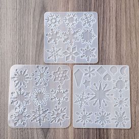 DIY Pendant Silicone Molds, Resin Casting Molds, Snowflake, For Christmas