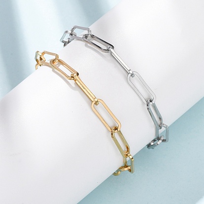 304 женские браслеты-цепочки со скрепками из нержавеющей стали