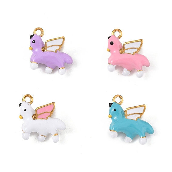 304 нержавеющей стальной эмали подвески, вакуумные покрытия, реальный 18 k позолоченный, единорог