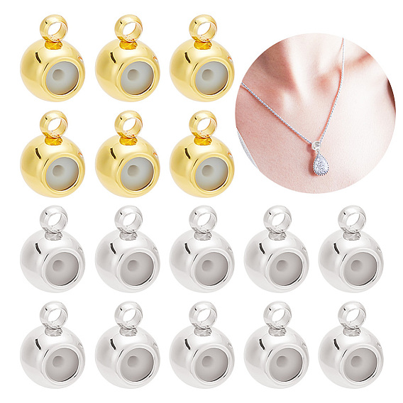 60шт 2 цвета стойка покрытие латунные трубки дужки, петля под залог, долговечный, с резиной внутри, рондель