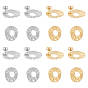 304 Stainless Steel Stud Earring Findings, with Loop, Oval