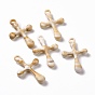 Acrylic Pendants, Imitation Gemstone Style, Cross