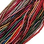 Eco-Friendly Spray Painted Glass Round Bead Strands, with Cotton Thread