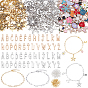 Kits de joyas de bricolaje, incluyendo 304 pulseras de cadenas de clips de papel de acero inoxidable, Charms de aleación, colgantes del esmalte de la aleación del cinc