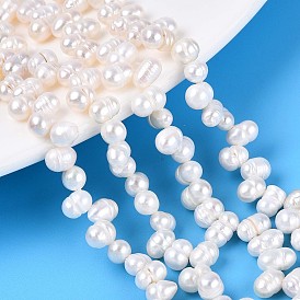 Нити из натурального культивированного пресноводного жемчуга, рис, Топ пробуренной