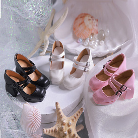 Кожаные туфли на высоком каблуке для куклы из искусственной кожи, аксессуары для кукол bjd