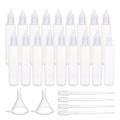 PE-Quetschflaschen-Kits, mit Kunststoff Trichter Trichter & Tropfer