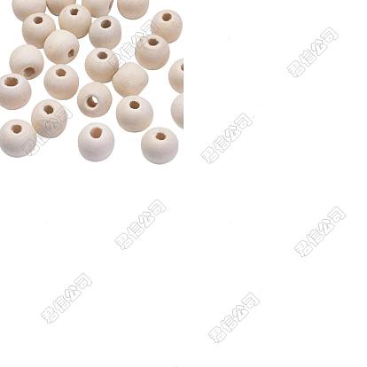1000piezas de cuentas de madera natural sin terminar, cuentas de macramé, cuentas redondas grandes de madera para hacer artesanías