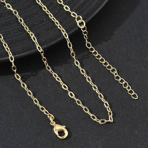 2MMM Brass Cable Chain Necklaces for Women, Long-Lasting Plated