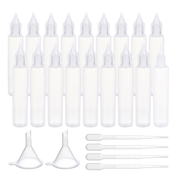 PE-Quetschflaschen-Kits, mit Kunststoff Trichter Trichter & Tropfer