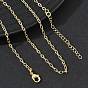 2MMM Brass Cable Chain Necklaces for Women, Long-Lasting Plated