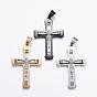 Easter Theme 304 Stainless Steel Big Pendants, For Easter, Crucifix Cross