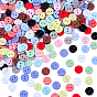 300шт. 12цветные смоляные кнопки, 2-луночное, плоско-круглые