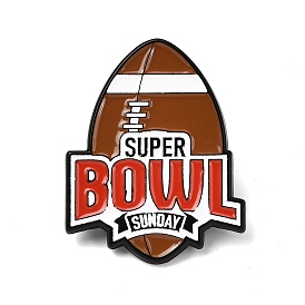 Эмалированные броши на тему регби и спорта, булавки для лацканов из сплава для одежды рюкзака